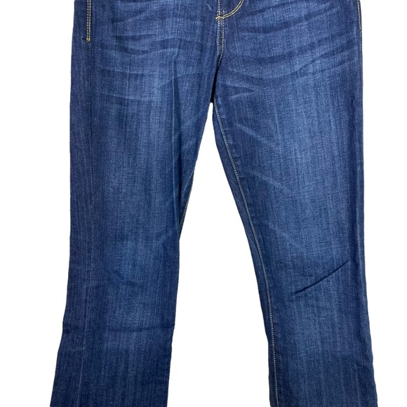 Kut From The Kloth Baby Bootcut Embroidered Dark Blue Denim Jeans 5-Pocket Nice - Picture 7 of 13